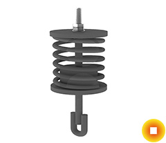 Опорный пружинный блок 8x140x18,3 Сталь 20 ОСТ 24.125.112-01