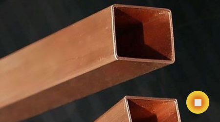 Изготовление профильной трубы из квадрата медного